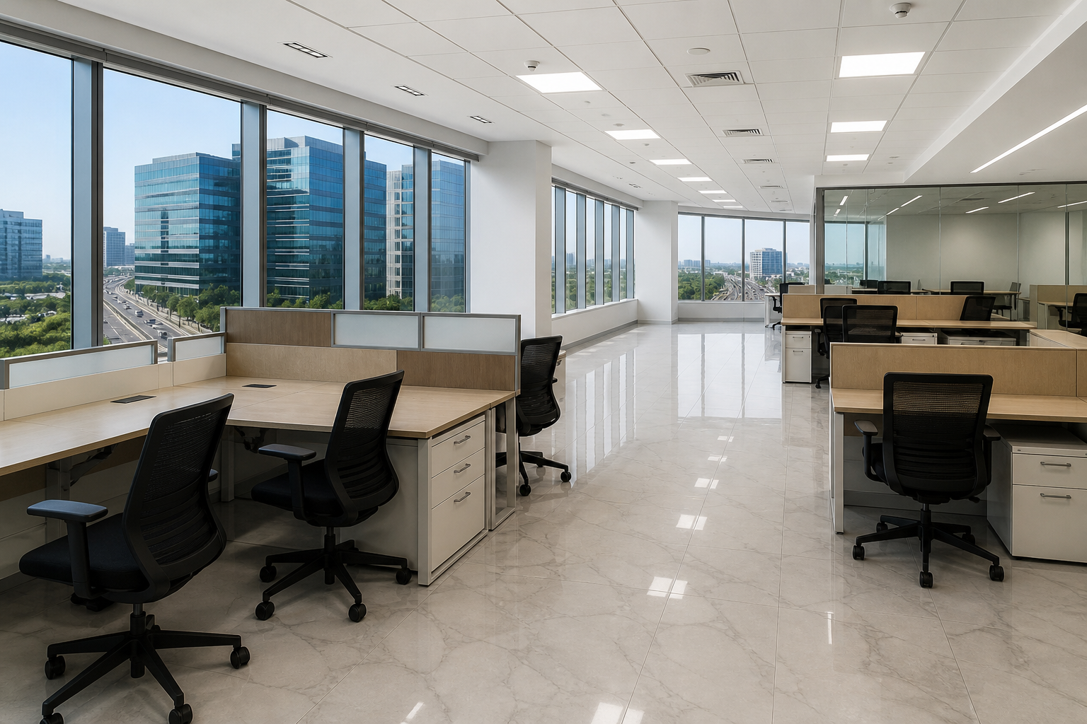 Spotless Hyderabad office after professional cleaning